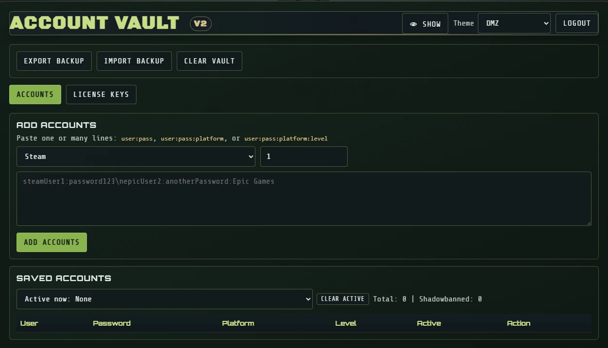 Account Vault